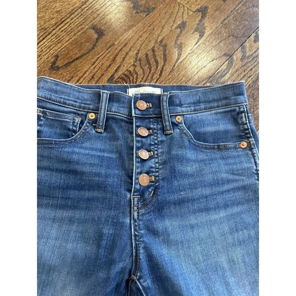 Madewell 10" High Rise Skinny Crop Jeans in‎ Hanna Wash women's size 25 D0008 - Picture 5 of 11